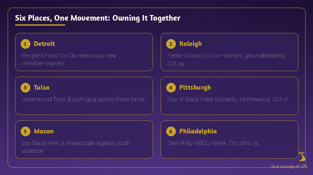 Six places, one movement of Black ownership and solidarity